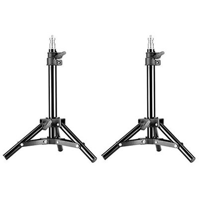 NEEWER Mini set di due supporti aluminum fotografia della luce con altezza max 80 cm per Relfectors, Softbox, luci, ombrelli, sfondi