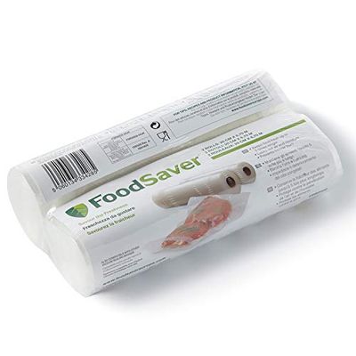 FoodSaver Rotolo Termosigillabile per Macchina per Sottovuoto Alimenti 20 cm X 6.7 m, senza BPA, 2 Pezzi
