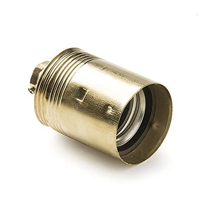 FAMATEL - Suporte de lâmpadas de metal liso | Lâmpadas E-27 | Material metálico | dourado