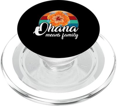 Women Hawaiian Shirts Ohana Means Family Summer Beach PopSockets PopGrip para MagSafe