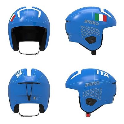 Briko Casco Helmet, Adultos Unisex, Shiny CIENCE Blue-White, X-Large