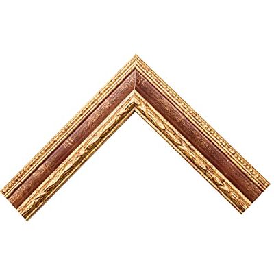 Cornice su misura per Tele/Foto/Stampe con o senza passepartout in misure varie (50x60+passepartout, oro-verde)