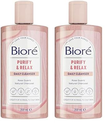 Biore Purify and Relax Daily Cleanser, 200 ml (Pack of 2)