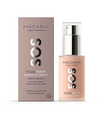 MÁDARA | SOS Hydra Repair Intensiv Serum 30ml - Feuchtigkeitsspendend, Beruhigend, Für Trockene und Gestresste Haut, Mit Hyaluronsäure