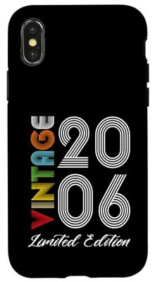 Limited Edition 2006 Birthday 2006 Born 2006 Vintage Case for iPhone X/XS