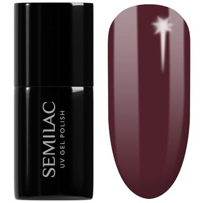 SEMILAC Gel nagellack | Lång hållbarhet och lätt att applicera | Perfekt för hem och vardagsrum UV/LED-gelnaglar 7 ml - 283 bakningstid.