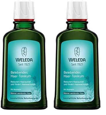 Weleda Rosemary Oil Revitalising Hair Tonic, Hair Growth, Thinning Hair, Hair Loss, Healthy Scalp, Women & Men, Natural & Organic, Vegan, Zero Plastic 100ml (Pack of 2)