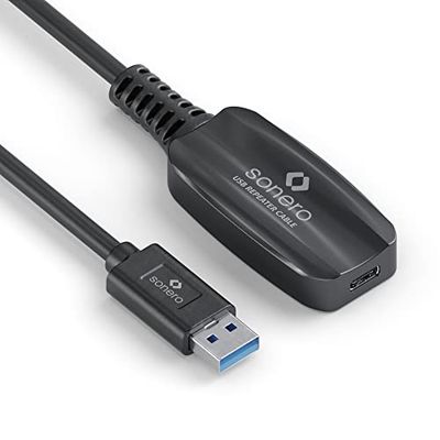 Sonero USB 3.2 Gen1x1 Actieve verlenging - A/C - Zwart - 5,00m