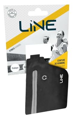 LINE 0029166, Running-Bolsa DE Banano Deportivo-CINTURÓN para LA Carrera DE PIE, Negro, tamaño estándar