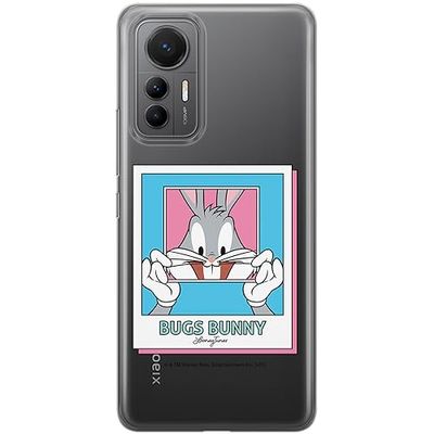 ERT GROUP mobiltelefonfodral för Xiaomi 12 LITE originalt och officiellt licensierat Looney Tunes mönster Bugs 024 optimalt anpassad till formen på mobiltelefonen, gedeeltelijk transparant