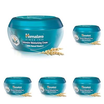 Himalaya Herbals Intensive Moisturizing Cream with Natural Vitamin E With Aloe and Sweet Almond Oil -150ml (Pack of 5)