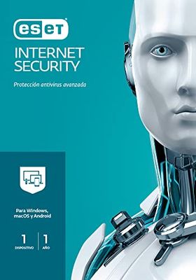 ESET Internet Security 2023 | SEGURIDAD AVANZADA | 1 Dispositivo | 1 Año | Windows/Mac/Android | Código de activación enviado por email