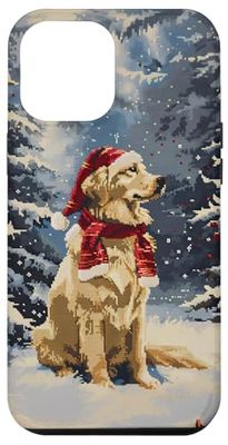 Carcasa para iPhone 14 Plus Funny Golden Retriever - Árbol de Navidad para mamá y papá