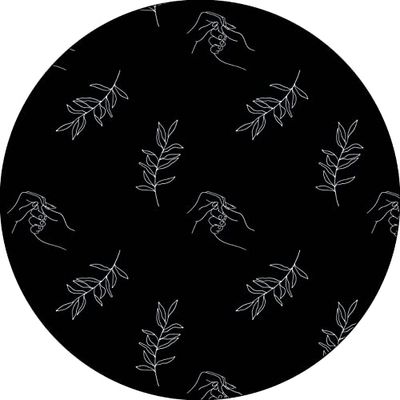 Bonateks, Tappetino per mouse rotondo con stampa digitale, base antiscivolo, per ufficio e casa, diametro: 22 cm