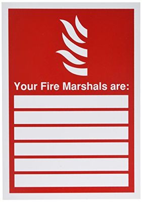 signslab fr09850r Panneau de sécurité "Votre Fire Marshals, A4, PVC