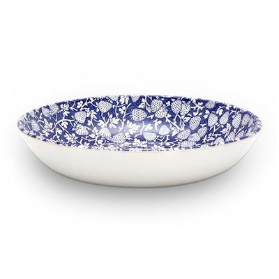 Wade WA967027BLU Eton Pasta Bowl with Blue Strawberry Design, Crafted from Earthenware, Made in Stoke-on-Trent, 22.5m, Blue