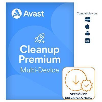 Avast Cleanup Premium 2024 - Elimina los archivos no deseados y acelera el sistema operativo | 10 Dispositivo | 1 Año | PC/Mac | Código de activación enviado por email