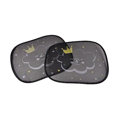 BEBE DOUCEUR, Set van 2 zonnekleppen, polyester, wolk, 44 x 36 cm + zuignap Essen'Sky
