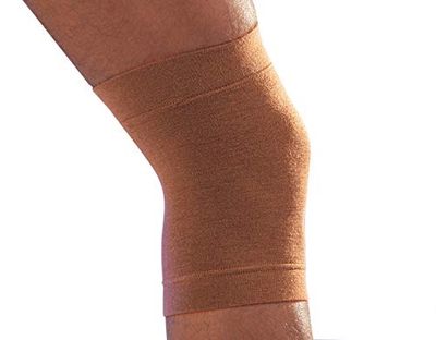 SCUDOTEX Genouillère Elastique Tubulaire Thermo en Laine Couleur Natural Taille 1