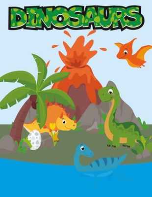 My First Dinosaur Coloring Book: 12 Illustrations for Toddlers, Preschoolers, and Kids Who Love Dinosaurs