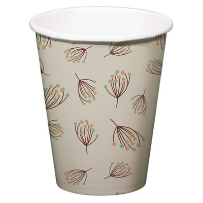 Folat 25011 Shower Decoratie, Babyshower, Groen, Witte Drinkbeker-Blooming Baby Little One-250 ml-8 stuks, meerkleurig