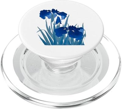 Arte de flores de iris azul PopSockets PopGrip para MagSafe