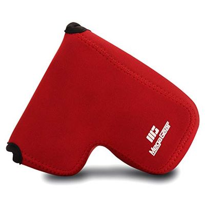 MegaGear Neoprene Case Compatible with Sony Alpha A6600 (18-135mm) - Red