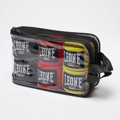 LEONE 1947 Bendaggi Multipack, Pack x 3-AB705P Unisex – Adulto, Rosso/Nero/Giallo, 450 cm