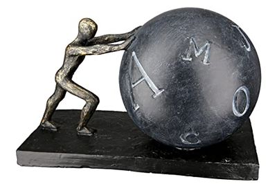 Casablanca modernes Design Sculpture, Resin, Anthracite, Bronze, Höhe 15,5 cm