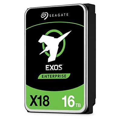 Seagate Exos X18, 16 TB, Interne Harde Schijf, Enterprise Klasse, CMR 3,5", Hyperscale SATA 6 GB/s, 7.200 RPM, 512e, 4 KB FastFormat (ST16000NM000J)