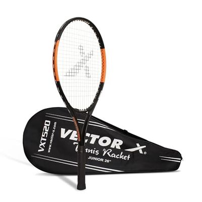 Vector X Vxt 520 Joint Full Cover Tennis Racquet, 26-inch (Multi Color)