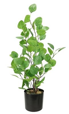 Pianta artificiale di eucalipto in vaso di eucalipto, pianta artificiale, albero decorativo, alberi di plastica, foglie di dollaro d'argento, decorazione per matrimonio, arbusto, cespuglio, pianta da