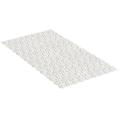 Tatay Alfombra de Bañera Antideslizante de PVC con Ventosas, Resistentes a Moho y Microbios, Anti-Bacteriano, Diseño Piscis, Blanco Pergamón. Medidas 70 x 36 cm