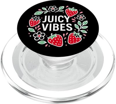 Diseño estético de vibraciones jugosas de fruta fresa de PopSockets PopGrip para MagSafe