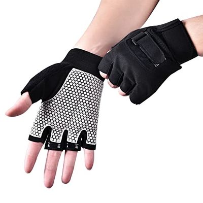 Fitnesshandschoenen, fietshandschoenen, trainingshandschoenen, halve vinger voor krachttraining, gewichtheffen, wielrennen en bodybuilding, dames en heren
