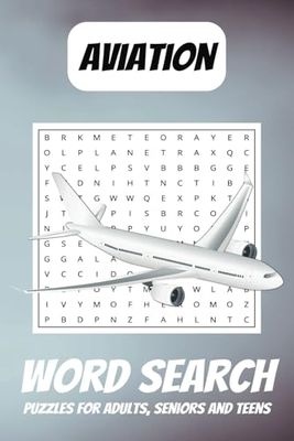 Aviation Word Search Puzzle Book: Easy to Read Print about Planes and More | 6x9 inches, 110 pages | 50+ Puzzles, Perfect Gift for Vacations or Holidays