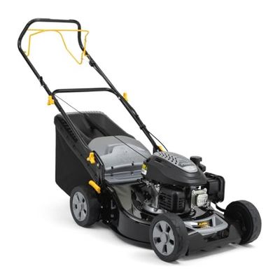 Alpina Cortacésped de Gasolina AL5 46 SA, Ancho de Corte 46 cm, Motor de 139 CC (2200 W) con tracción Posterior, hasta 1200 m², Bolsa de Recogida de 60 l, Altura de Corte Regulable en 6 Posiciones