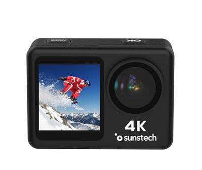 Sunstech Caméra de Sport ADVENTURE4K Ultra légère résistante à l'eau, avec WiFi et Micro intégrés.