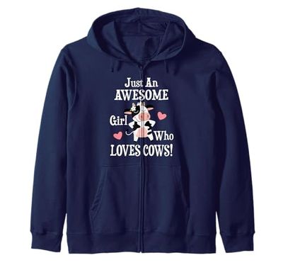 Womens Heifer Funny Awesome Girl Who Loves Cows Lover Felpa con Cappuccio