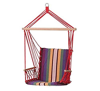 ATOSA silla hamaca textil con barra 200*100 cm multicolor rojo
