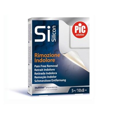 Silicon Cerotto Rimozione Indolore, 5 stuks, 10 cm x 8 cm