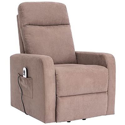 Fauteuil Relax - Fauteuil électrique releveur - Fauteuil Salon Confortable - Fauteuil Relax électrique avec 1 Moteur et système releveur Modèle Mint - 1 moteur - En microfibre - taupe