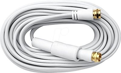 Axing SFK 250-02 cavo coassiale piatto con connettori F per antenna 2,5 m, bianco