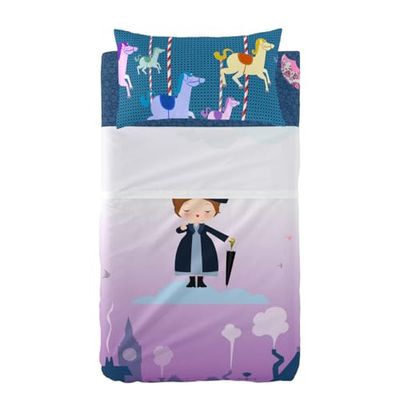 HappyFriday Juego de Sábanas Mr Fox Nanny Multicolor Cuna de Bebé 2 Piezas