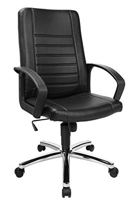 TOPSTAR Premium Point 100 Chaise pivotante en Plastique Chromé/Noir Large
