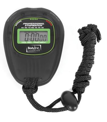 Hardloopstopwatch met draagkoord en gegevensarchief