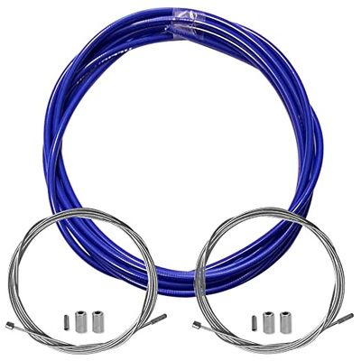 Kit Funda de Cambio de Teflón con Cable para Bicicleta, Azul