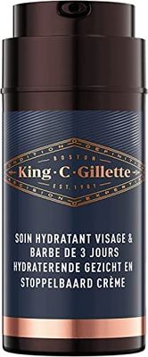 Gillette King C Cuidado Hidratante Para Hombres, Facial Y Barba Corta, Suaviza la Piel, Infundida Con Fragancia Firma Con Notas De Bergamota, Complejo Vitamina B, 100 ml