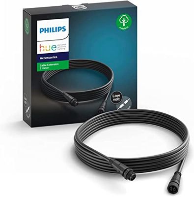 Philips Hue - Cabo de extensão de baixa tensão, para toda a gama exterior Philips Hue, 5 metros