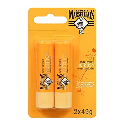 Le Petit Marseillais - Cuidado para labios – Nutrición para labios resecos – Juego de 2 unidades